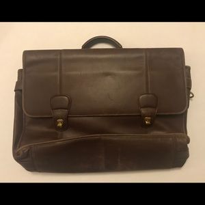 Vintage Coach Leather Briefcase Dark Brown Quality